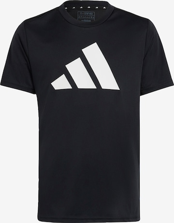 ADIDAS SPORTSWEARTehnička sportska majica 'Train Essentials Aeroready Logo -Fit' - crna boja: prednji dio