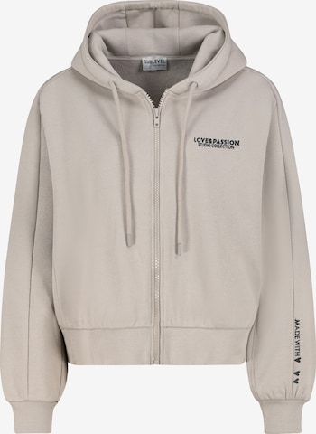 Sublevel Sweatjacke in Beige: Vorderseite