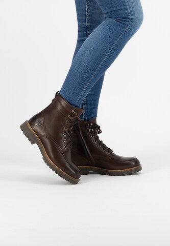 Travelin Lace-Up Boots 'Haugesund' in Brown