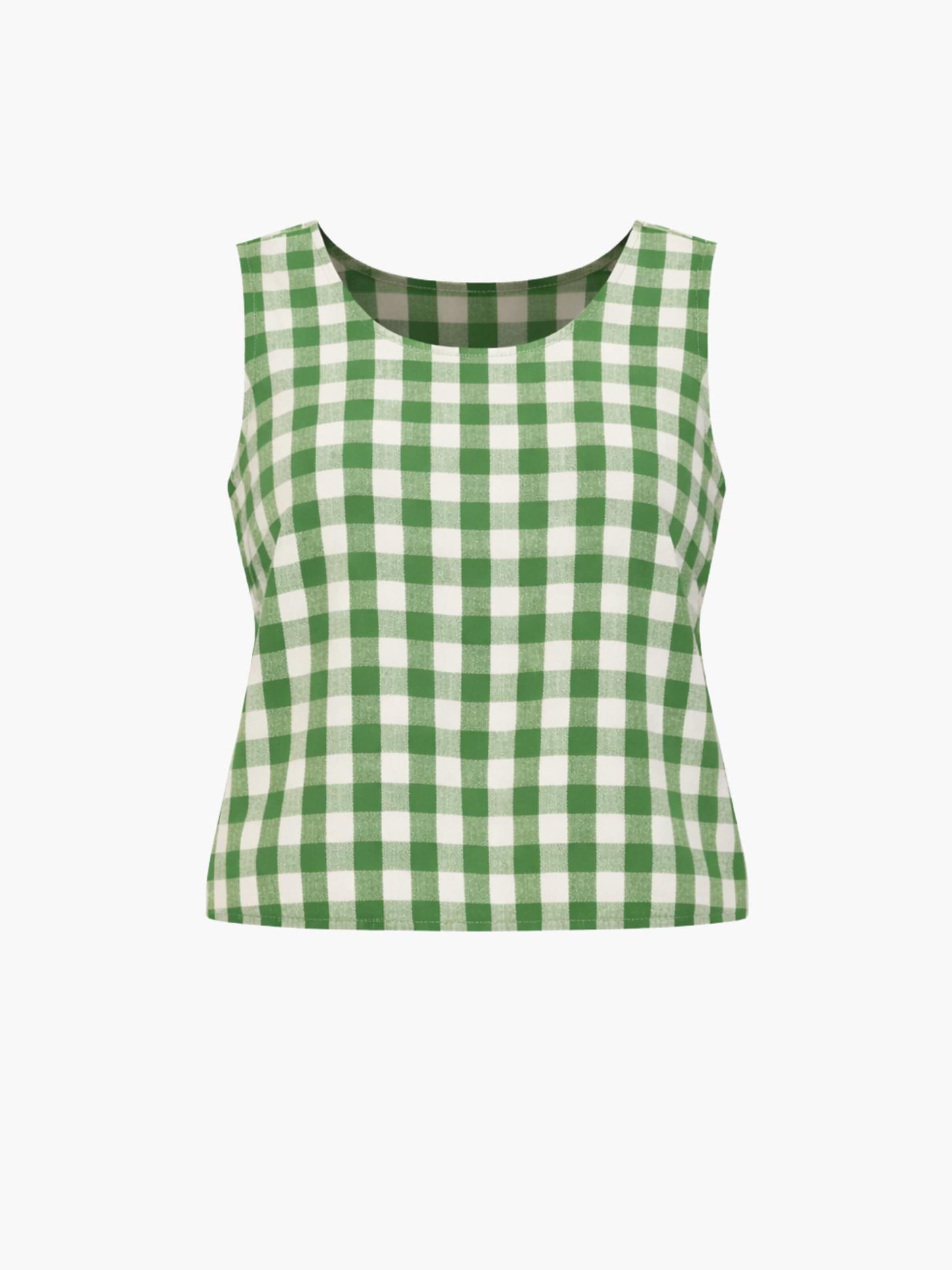 Top 'Ella' di AmourLinen in verde: frontale