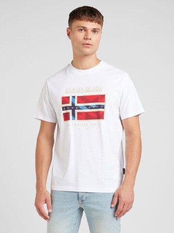 NAPAPIJRI T-Shirt 'Dorees' in Weiß: predná strana