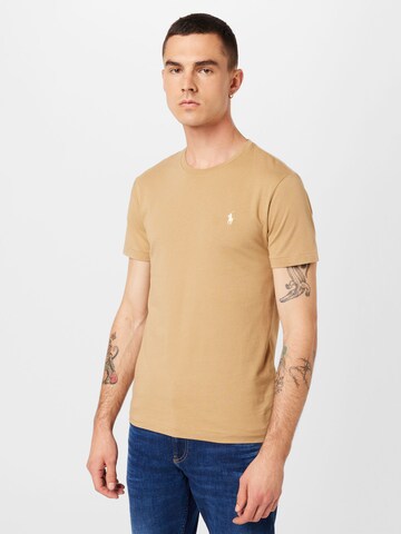 T-Shirt Polo Ralph Lauren en beige : devant