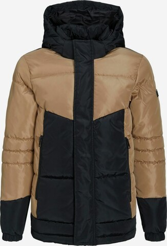 Jack & Jones Junior Winter Jacket in Brown: front