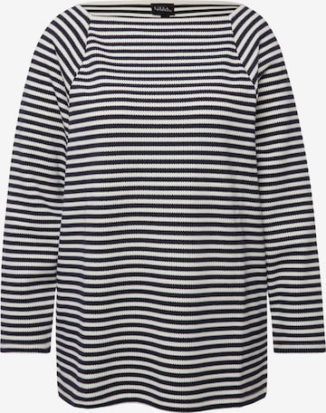 Ulla Popken Sweatshirt in Blauw: voorkant