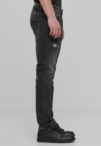 2Y Premium Slimfit Jeans in Schwarz