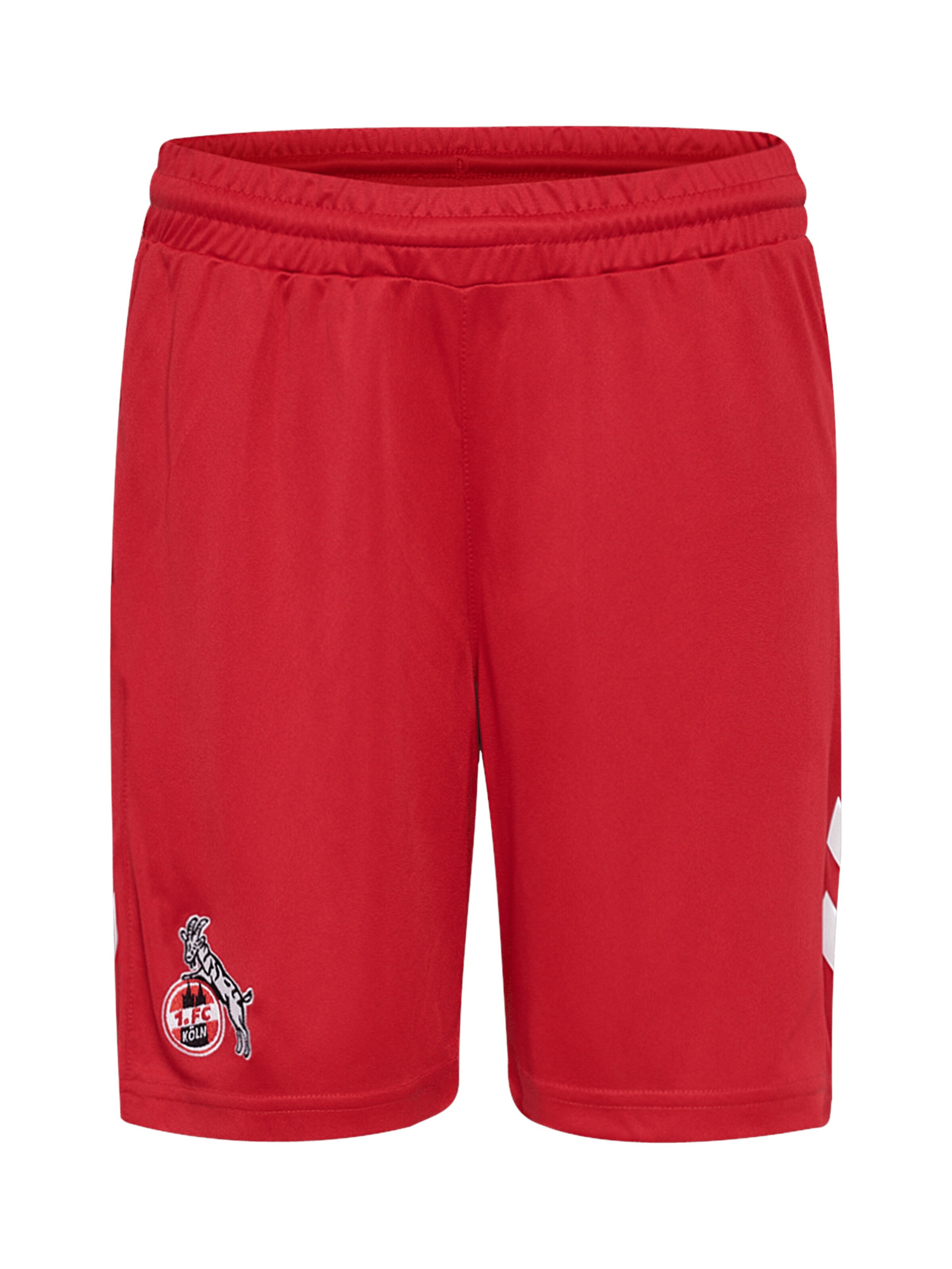 Hummel Regular Workout Pants in Red: front