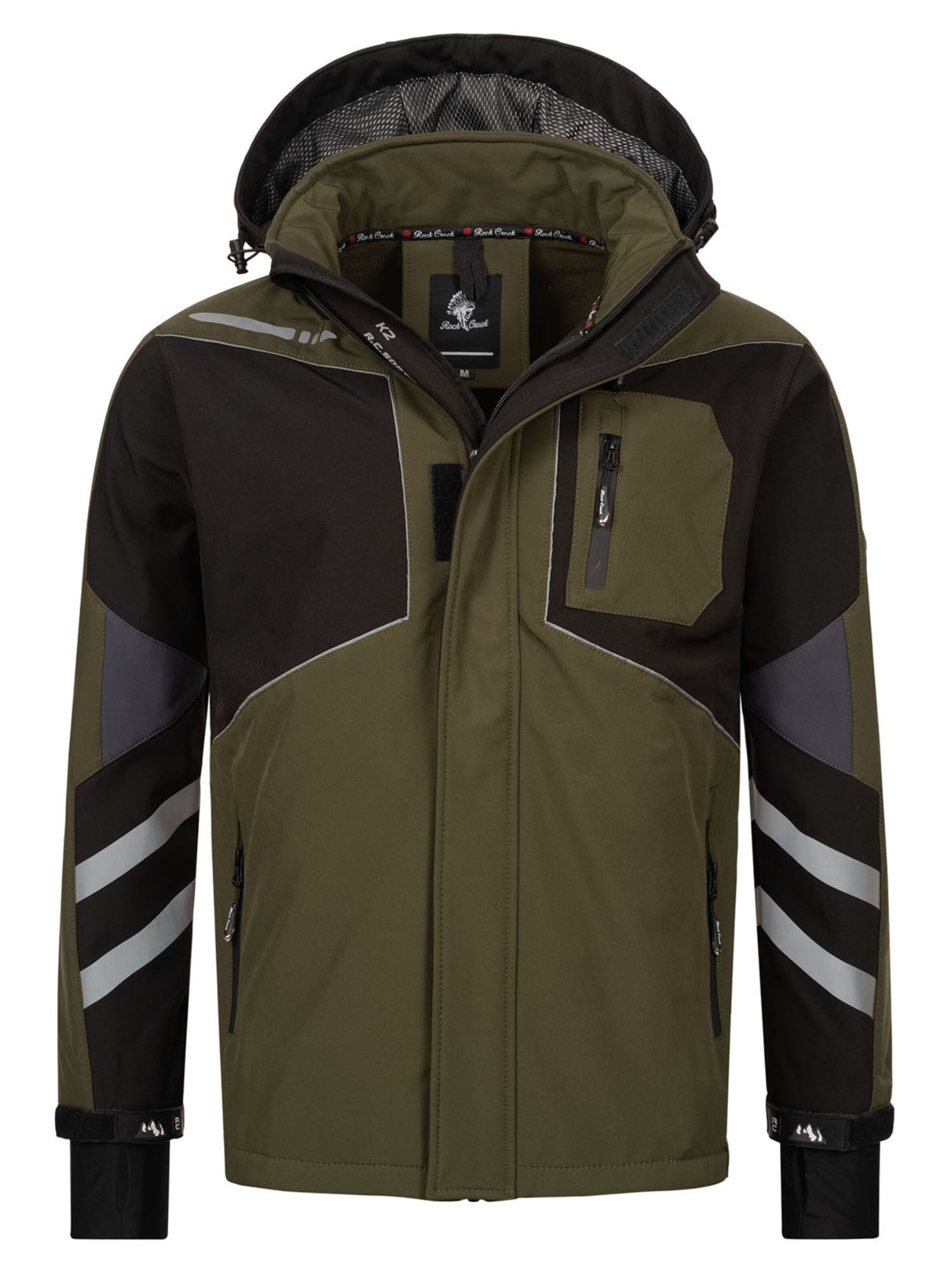 Rock Creek Outdoorjacke in Grün: Vorderseite