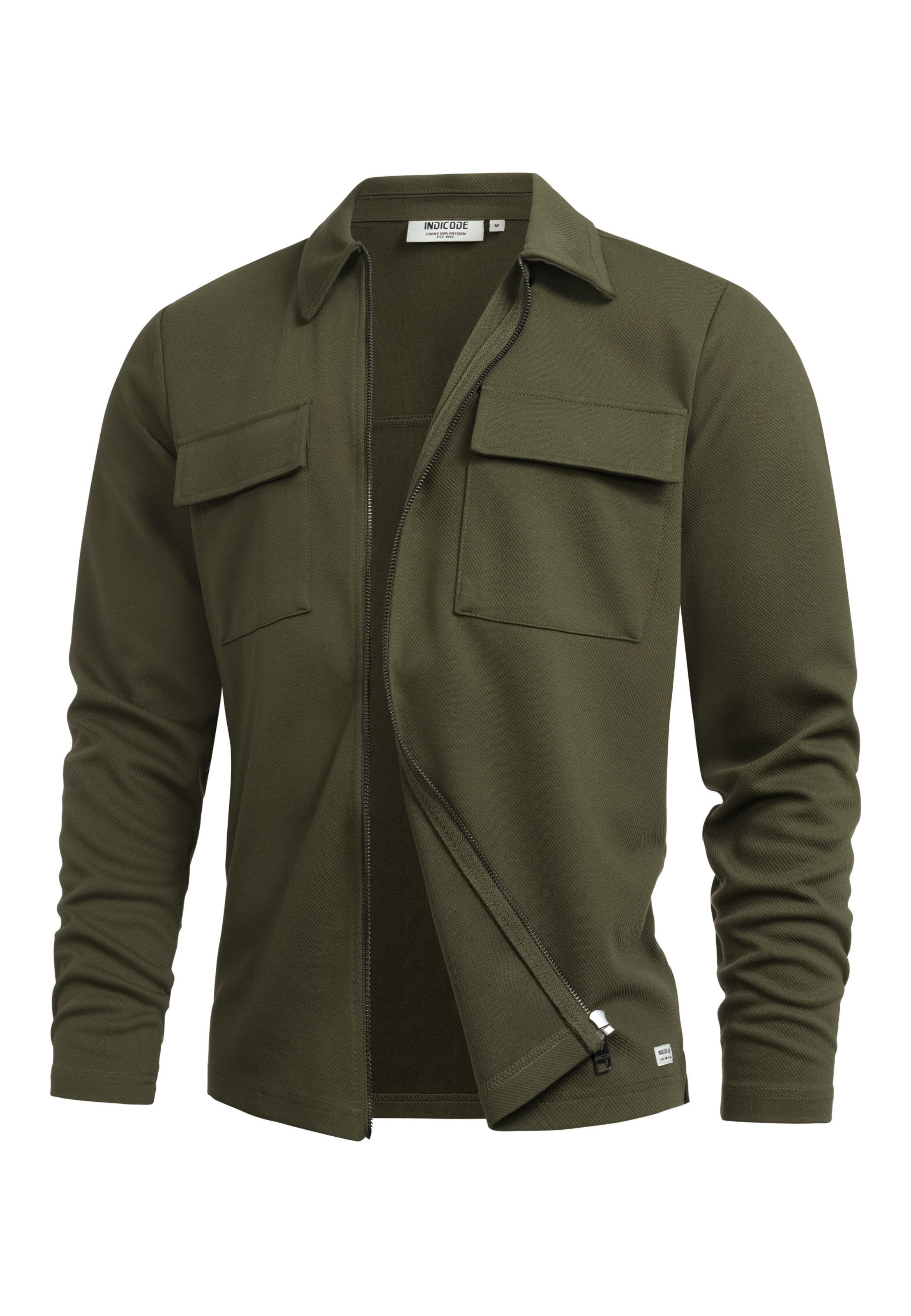 INDICODE JEANS Chemise business 'Nezzo' en vert foncé, Vue avec produit