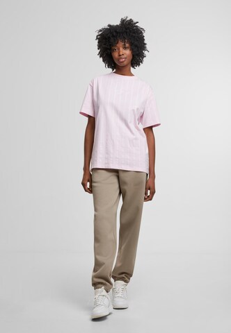 T-shirt 'Signature Pinstripe Os' Karl Kani en rose
