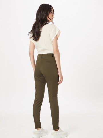 Coupe slim Pantalon chino 'Lea' Kaffe en vert