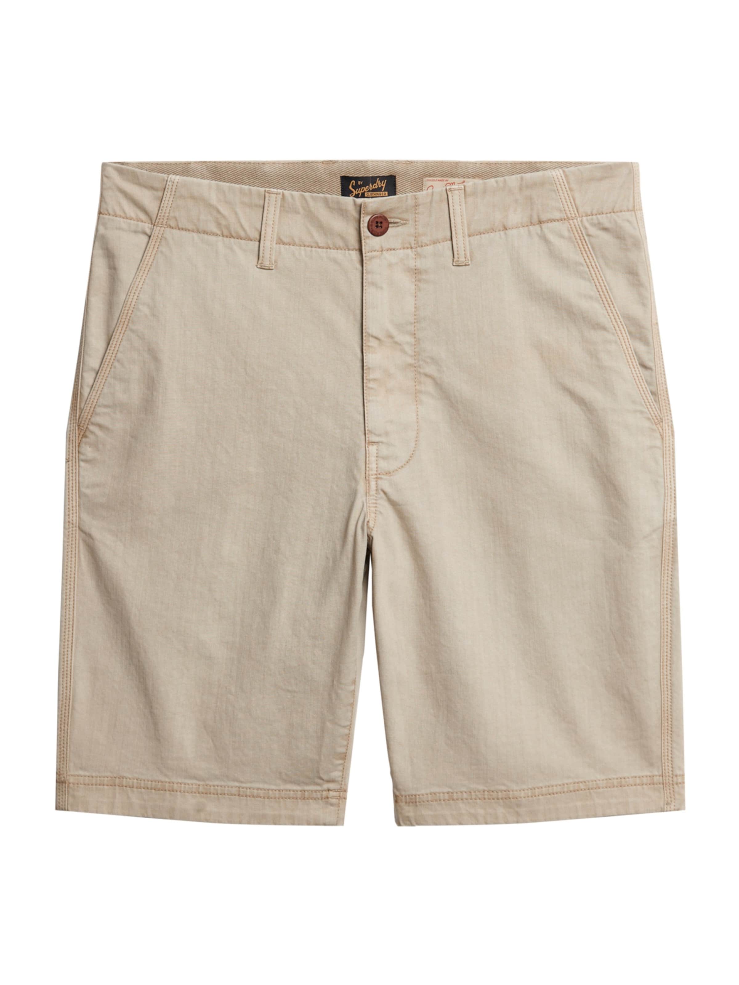 Pantalon chino Superdry en beige : devant