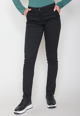 Slimfit Pantaloni chino di GREENBOMB in nero: frontale