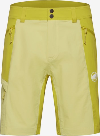 MAMMUT Outdoor Pants 'Ducan' in Yellow: front