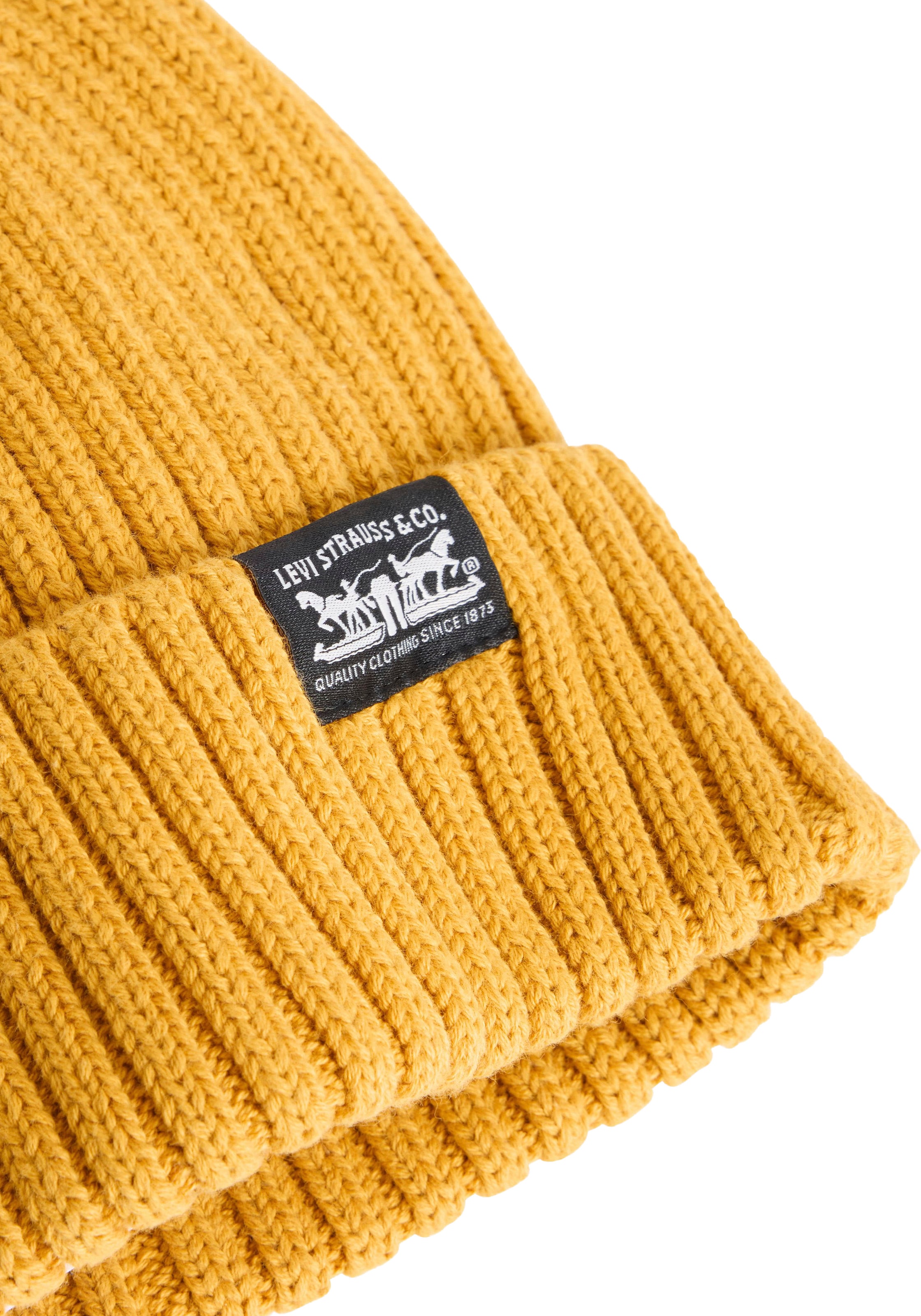 LEVI'S ® Levi's® Strickmütze in Gelb