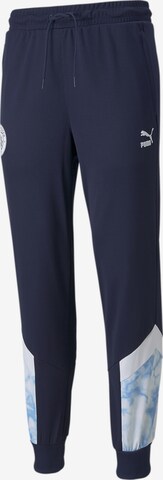 PUMA Tapered Workout Pants 'Man City' in Blue: front