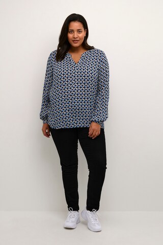 KAFFE CURVE Blouse 'Liso' in Blue
