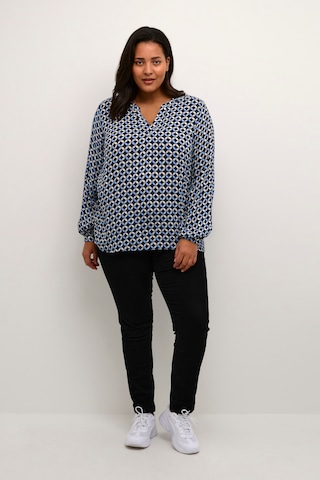 KAFFE CURVE Blouse 'Liso' in Blauw