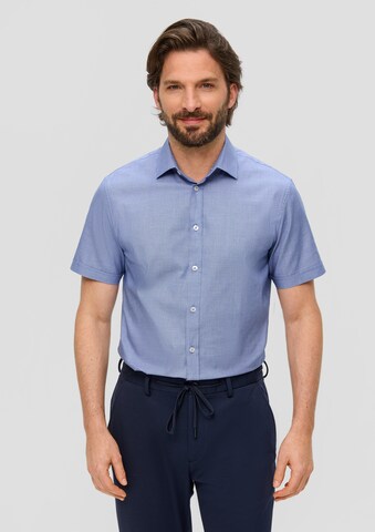 s.Oliver BLACK LABEL Regular fit Overhemd in Blauw: voorkant