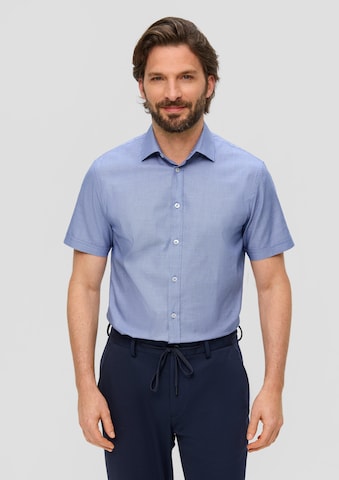 Coupe regular Chemise s.Oliver BLACK LABEL en bleu : devant