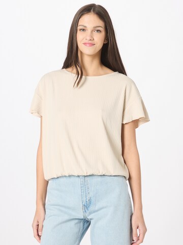 TOM TAILOR DENIM Blus i beige: framsida