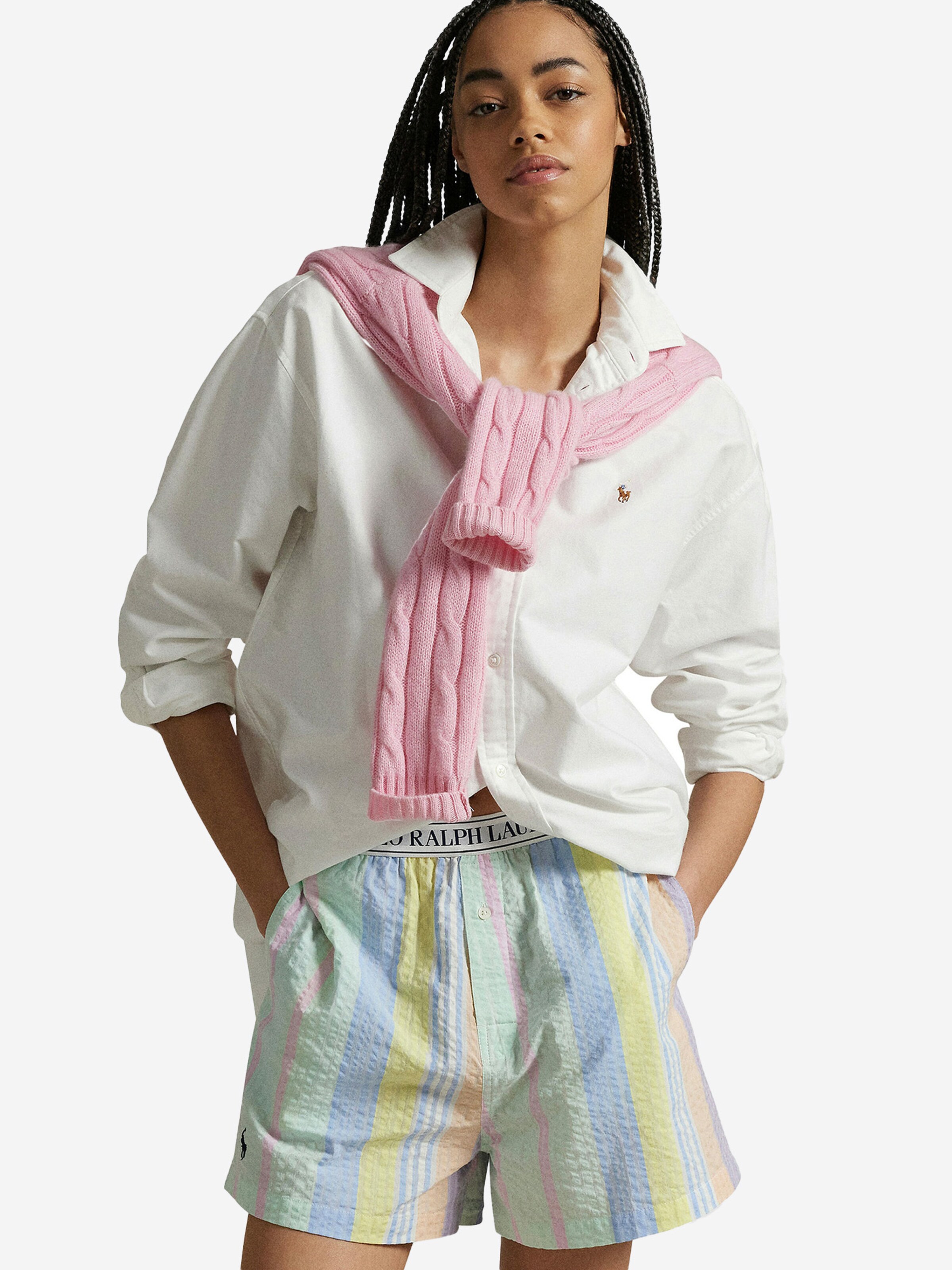 Pantalon de pyjama ' Boxer - Summer Soft Seersucker ' Polo Ralph Lauren en mélange de couleurs