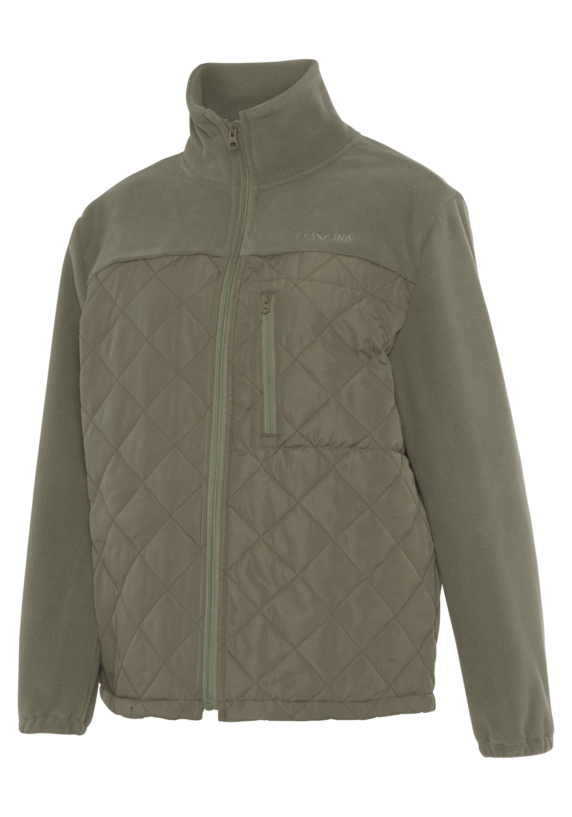 LASCANA Fleecejacke in Grün