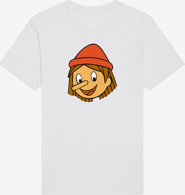 T-Shirt 'Pinocchio ' F4NT4STIC en blanc : devant