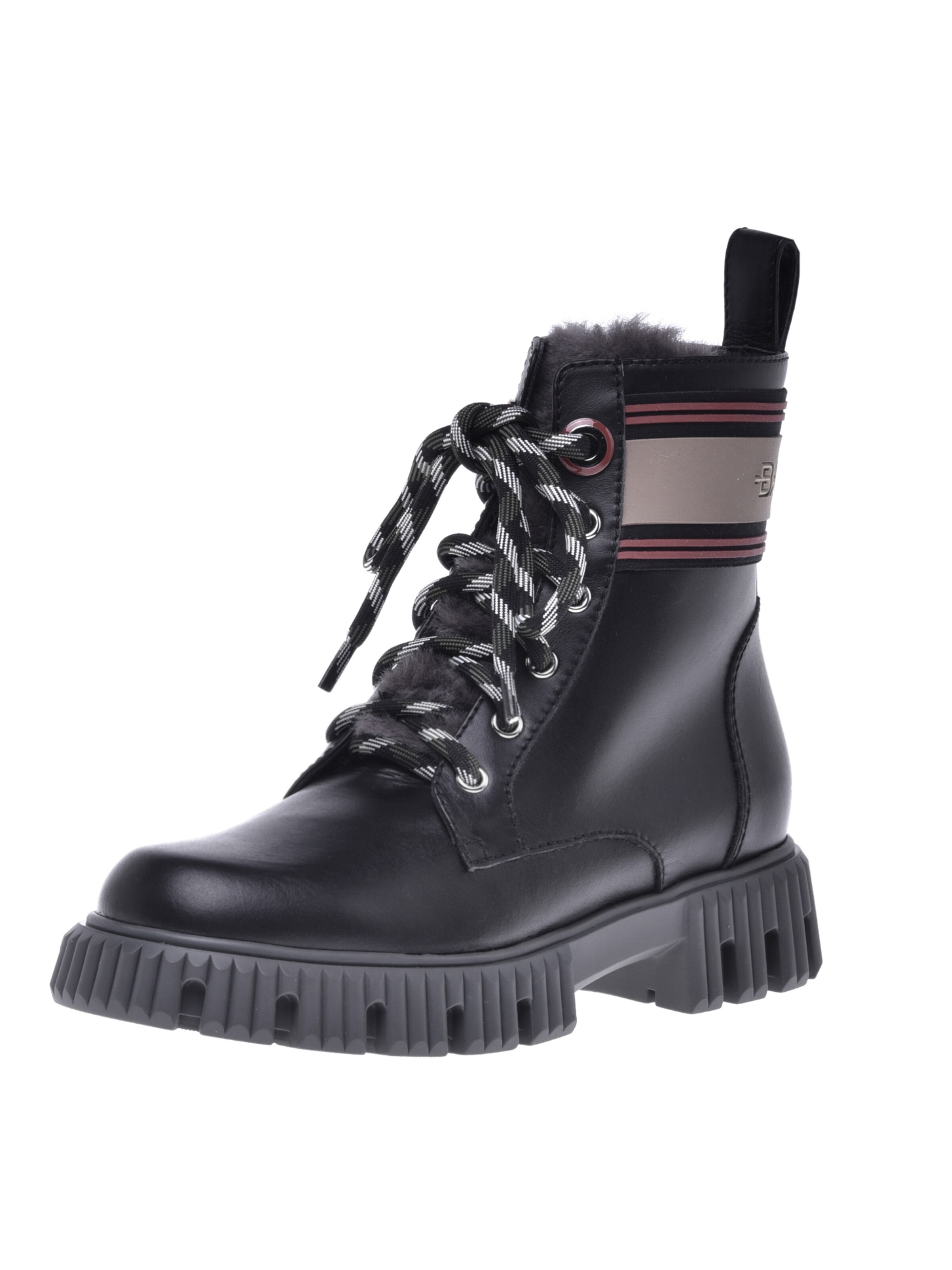 BALDININI Lace-Up Ankle Boots in Taupe / Pastel pink / Black, Item view