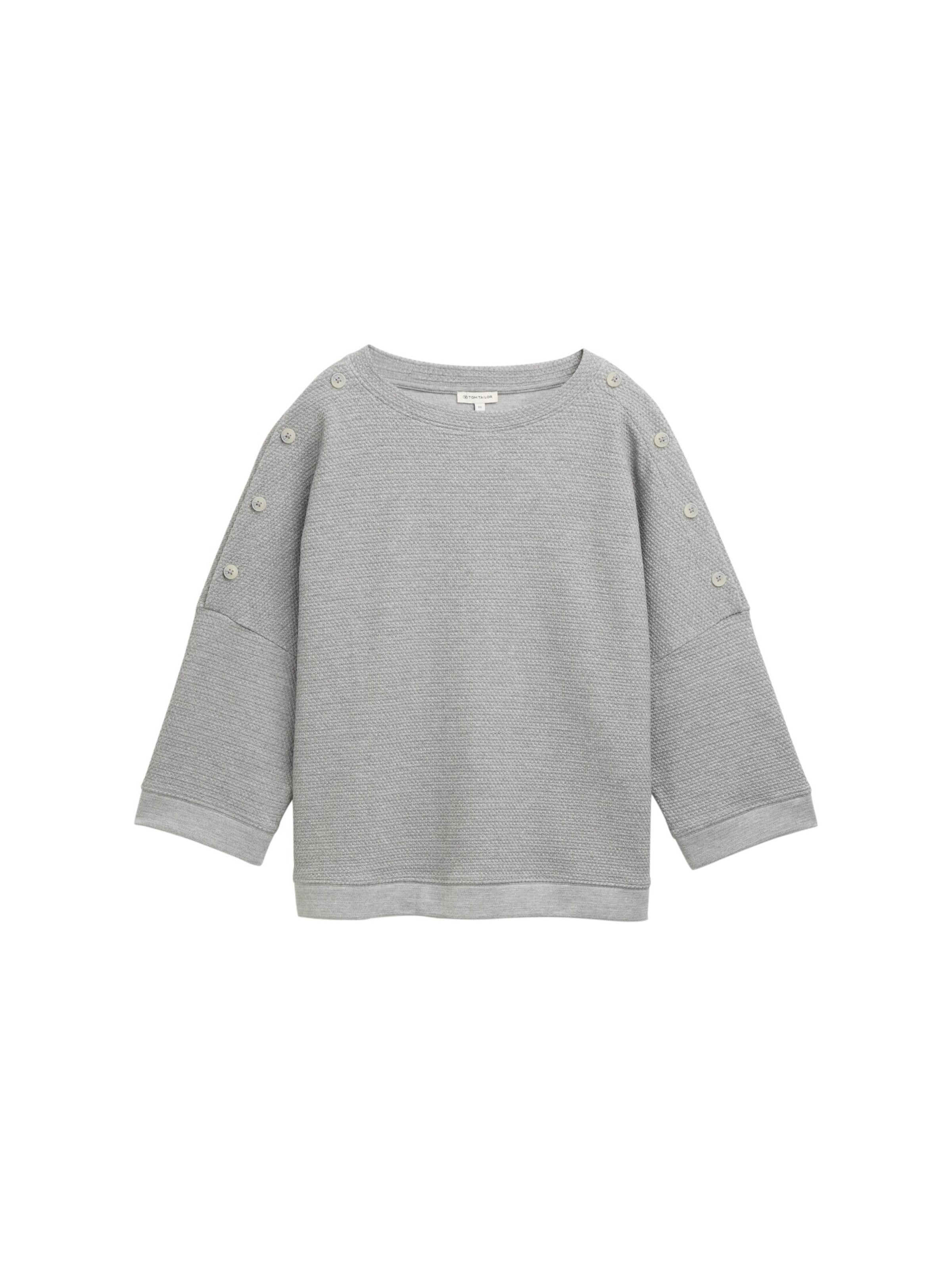 TOM TAILOR Sweatshirt in Grey: front