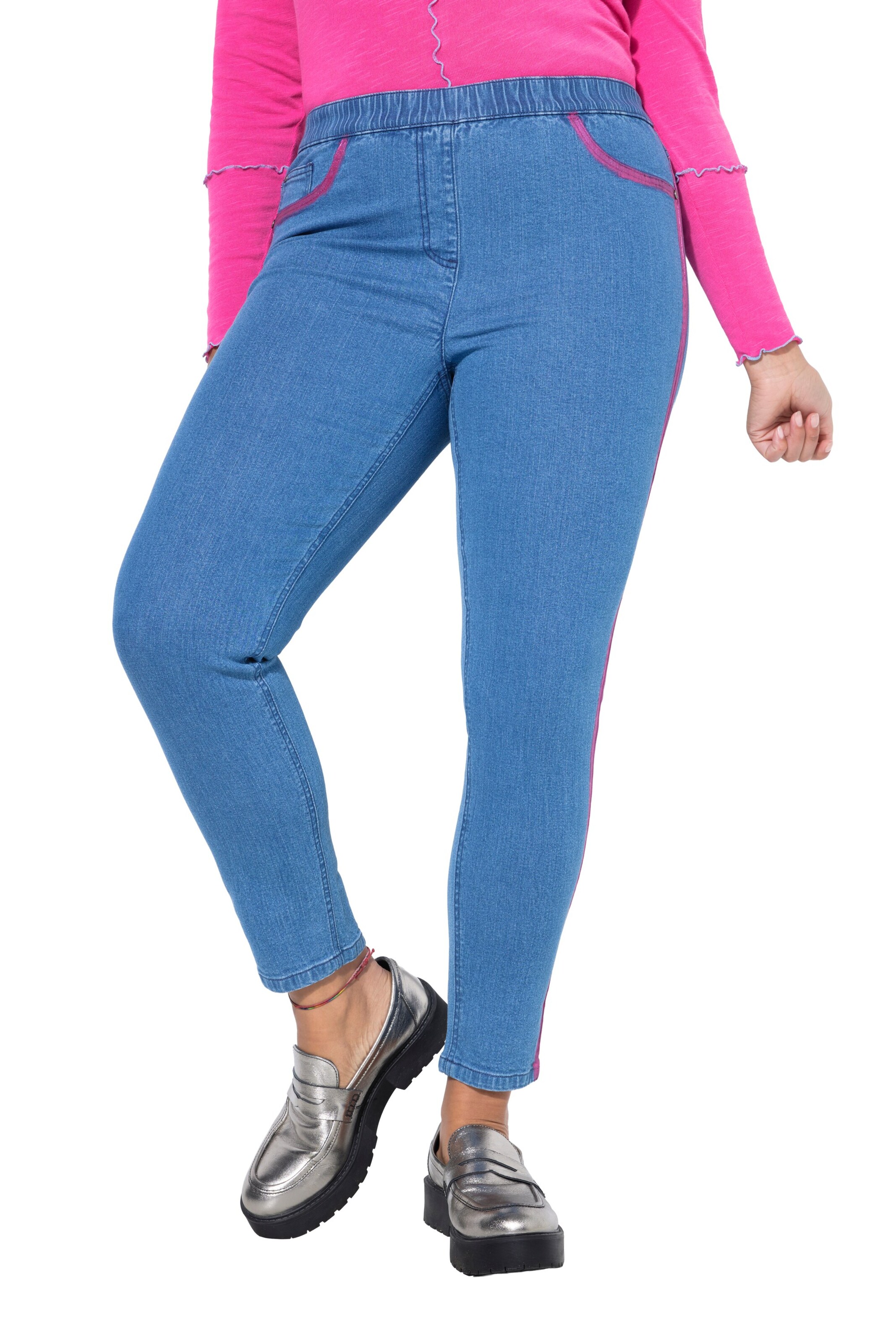 Angel of Style Slimfit Jeans in Blauw: voorkant