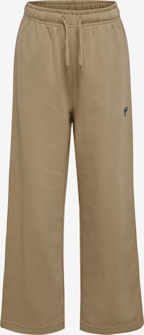Hummel Wide leg Trousers 'Jump' in Brown: front