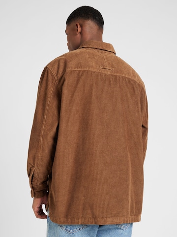 TOPMAN Comfort fit Button Up Shirt in Brown