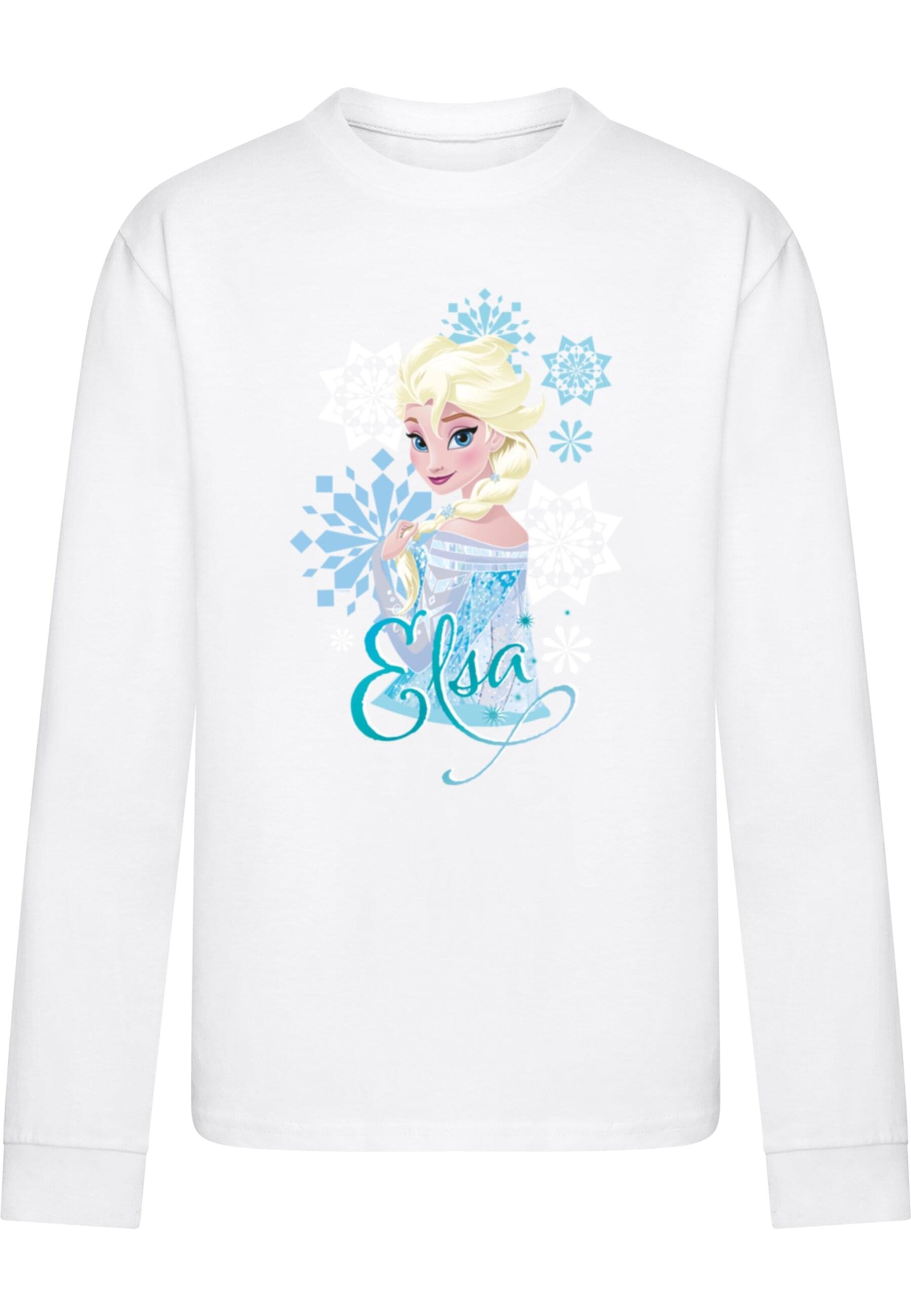 T-Shirt 'Frozen - Elsa Snowflakes' ABSOLUTE CULT en blanc : devant