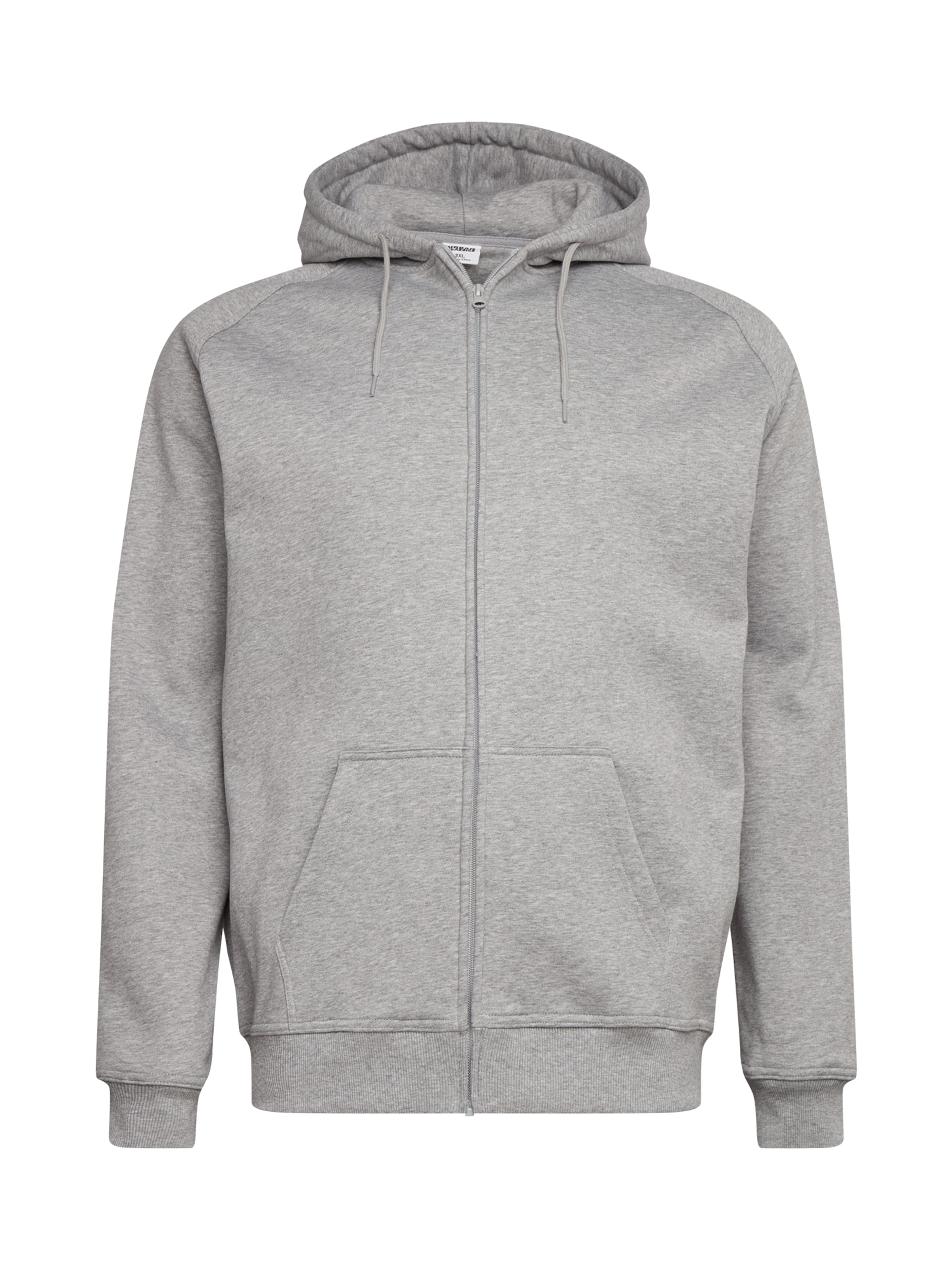 Urban Classics Zip-Up Hoodie in Grey: front