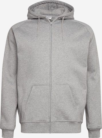 Urban Classics Zip-Up Hoodie in Grey: front