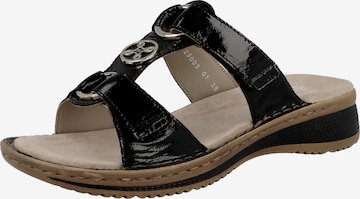 ARA Pantolette in Schwarz: Vorderseite