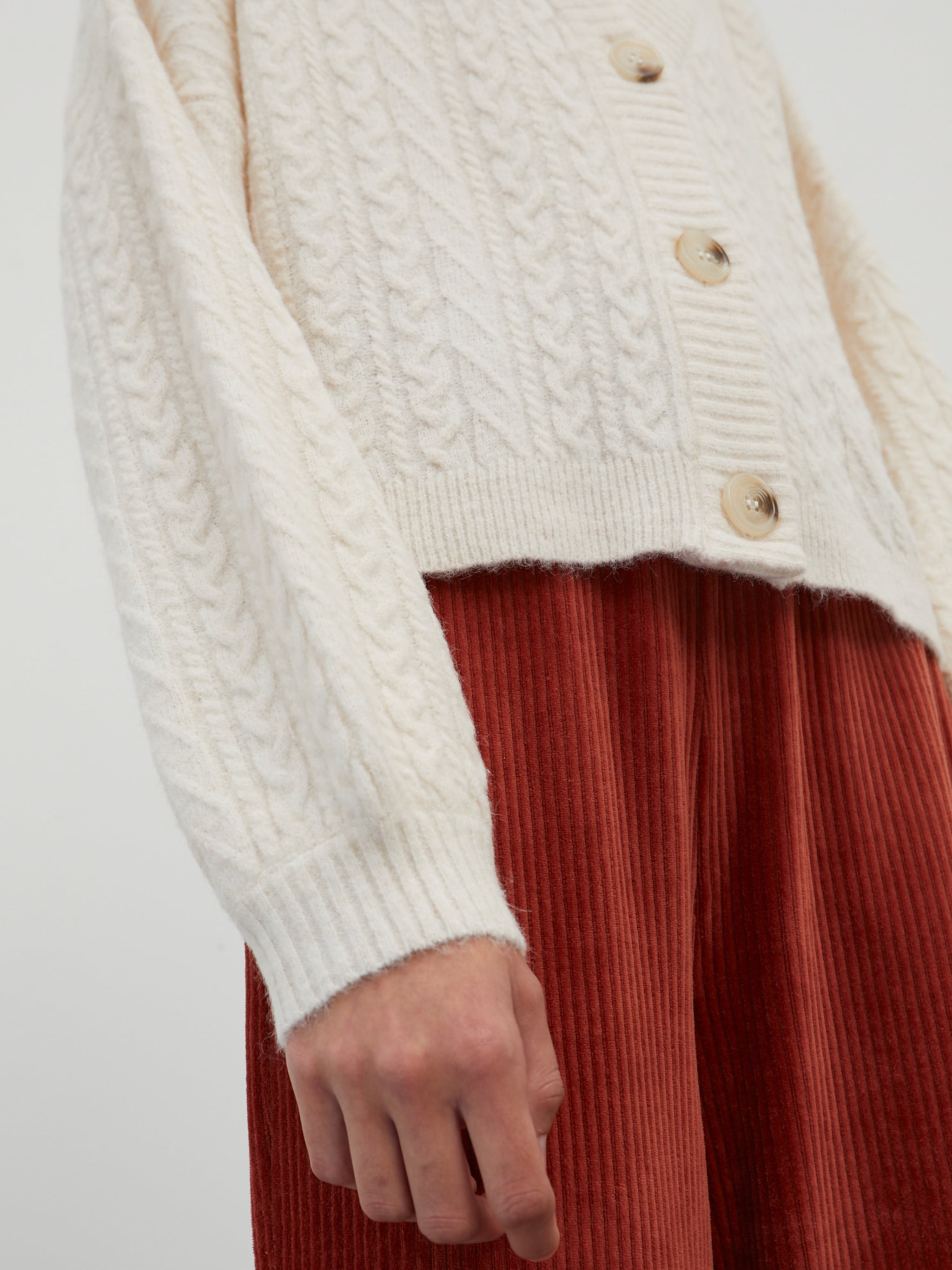 EDITED Producten Gebreid vest 'Etta' Crème