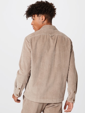 DRYKORN Regular fit Button Up Shirt 'DRYKORN x ABOUT YOU ROONIN_2' in Brown