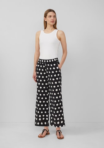 s.Oliver Wide leg Trousers 'Culotte' in Black