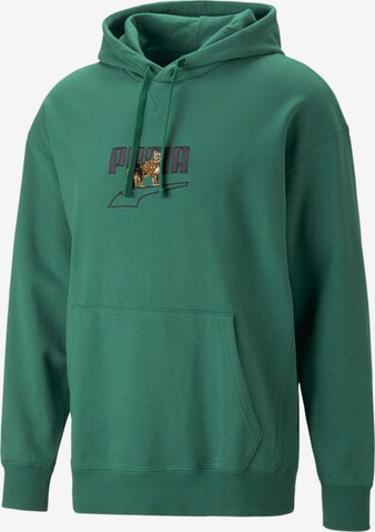 PUMA Sweatshirt 'DOWNTOWN' in Green: front