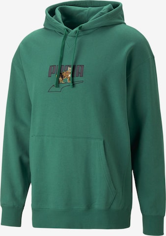 PUMA Sweatshirt 'DOWNTOWN' in Green: front