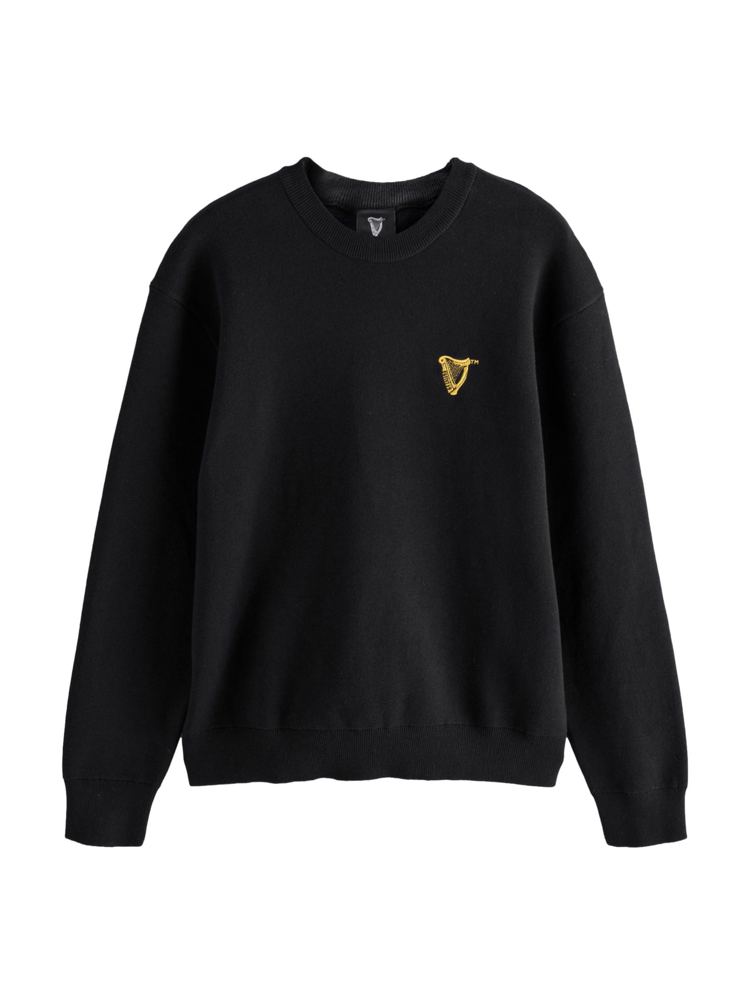 Pulover 'Guinness' de la Next pe negru: față