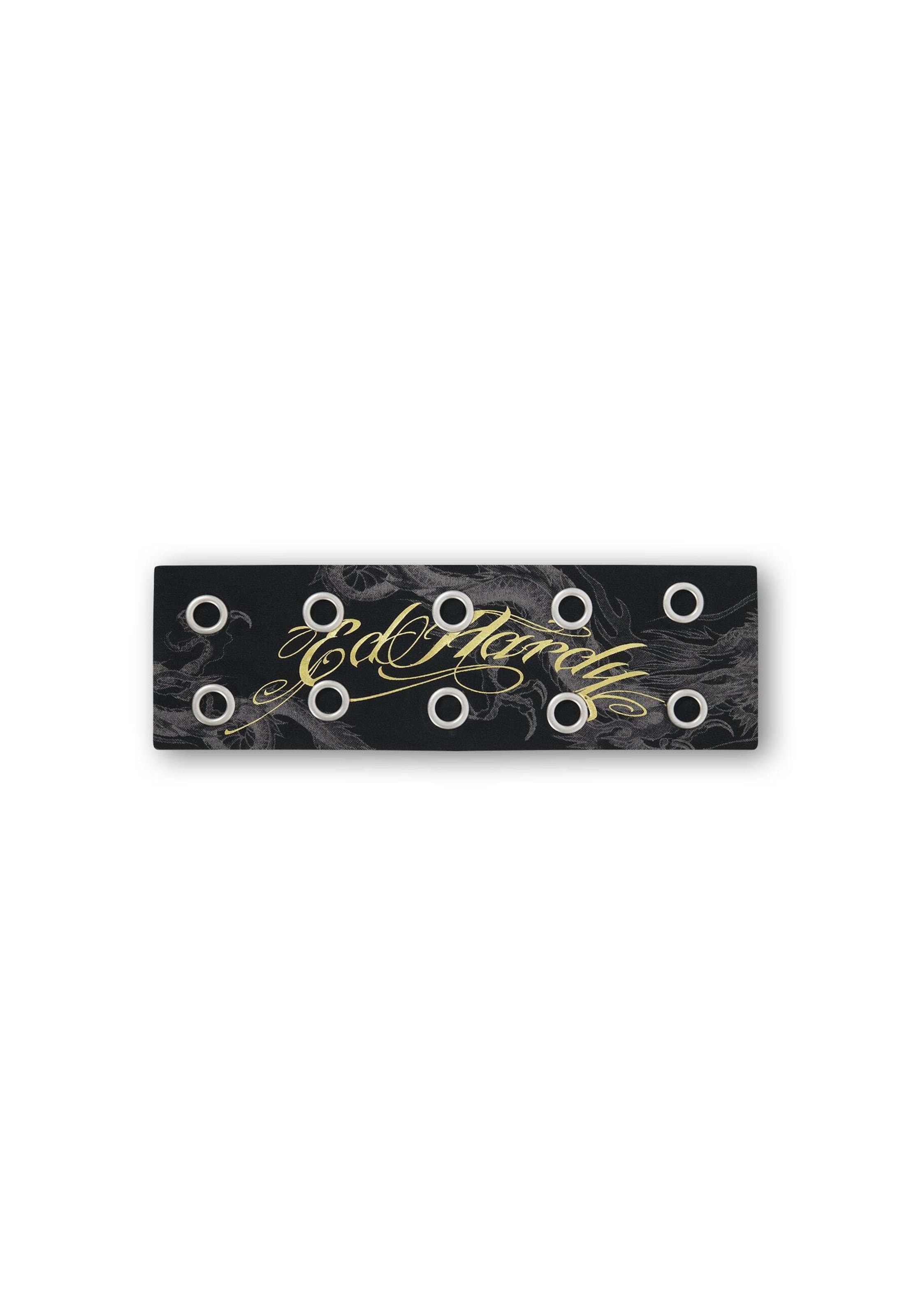 Fascia per la testa di Ed Hardy in nero: frontale