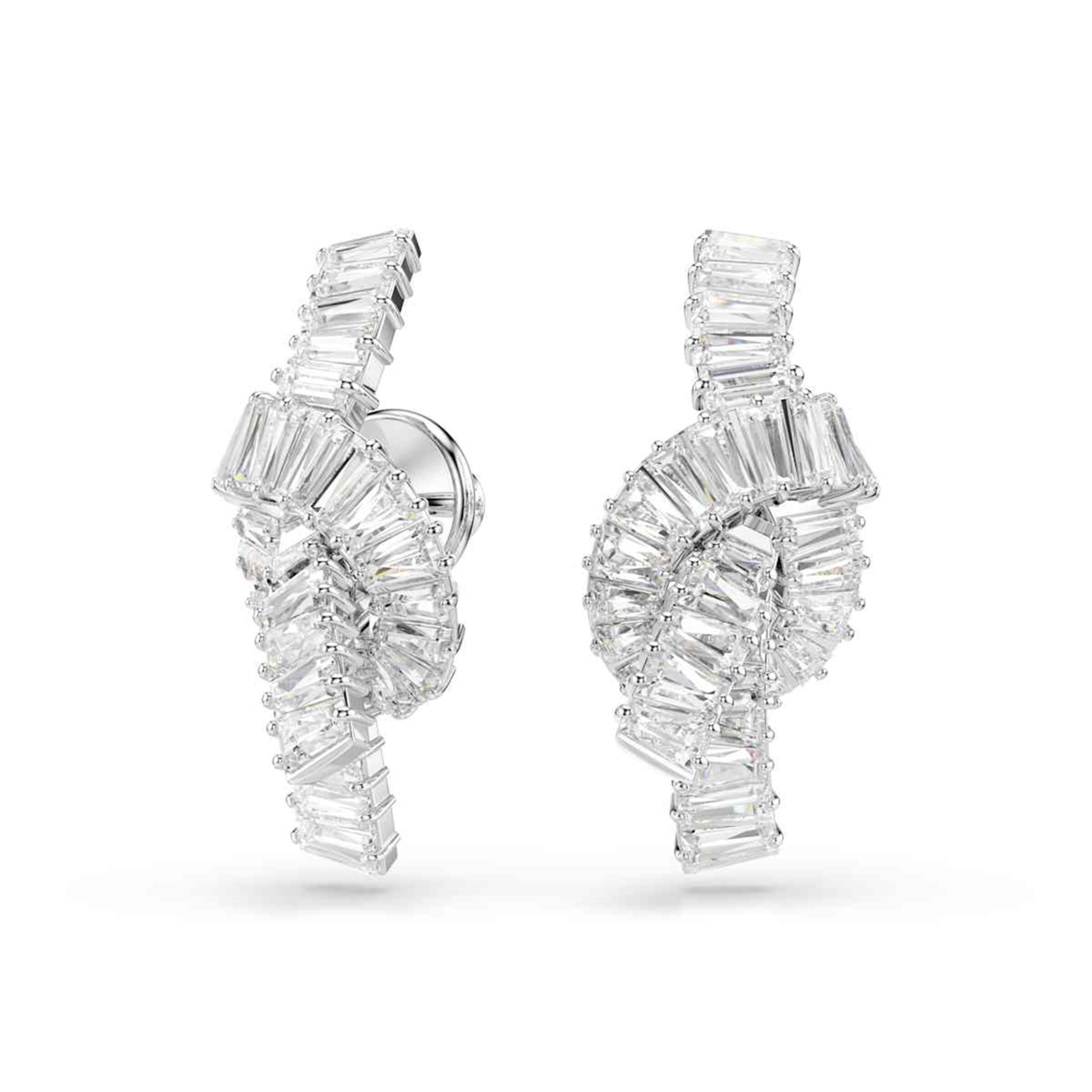 Swarovski Earrings in Silver: front