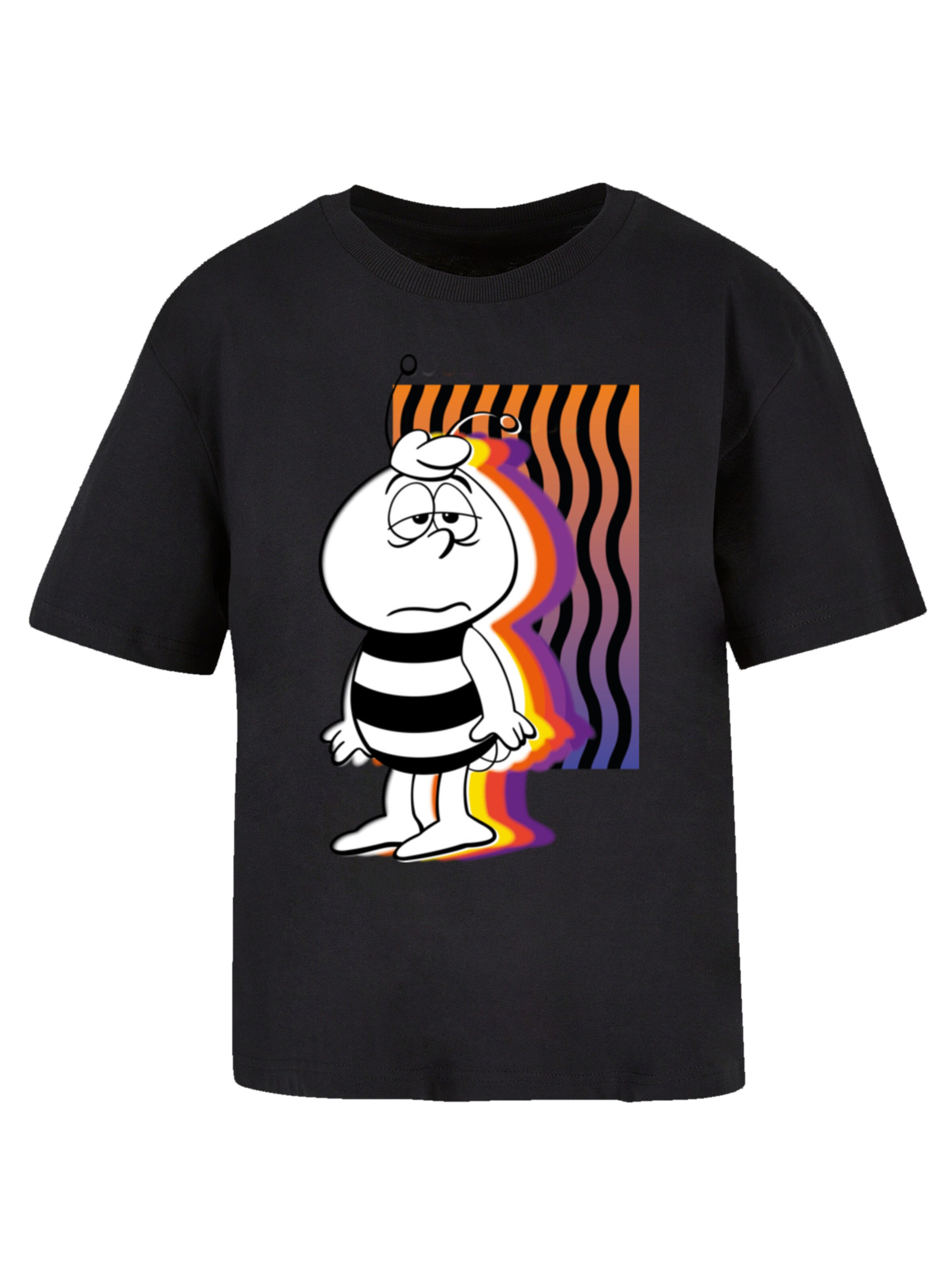 T-shirt oversize 'Die Biene Maja ' F4NT4STIC en noir : devant