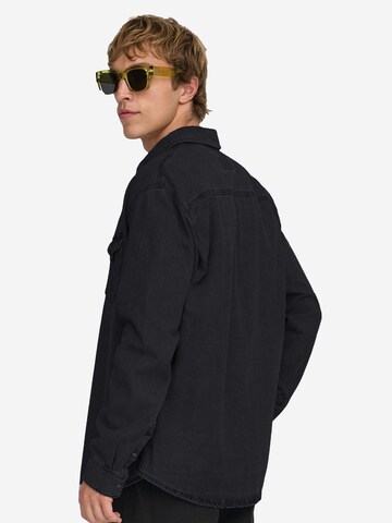 Only & Sons Regular fit Button Up Shirt 'Bane' in Black
