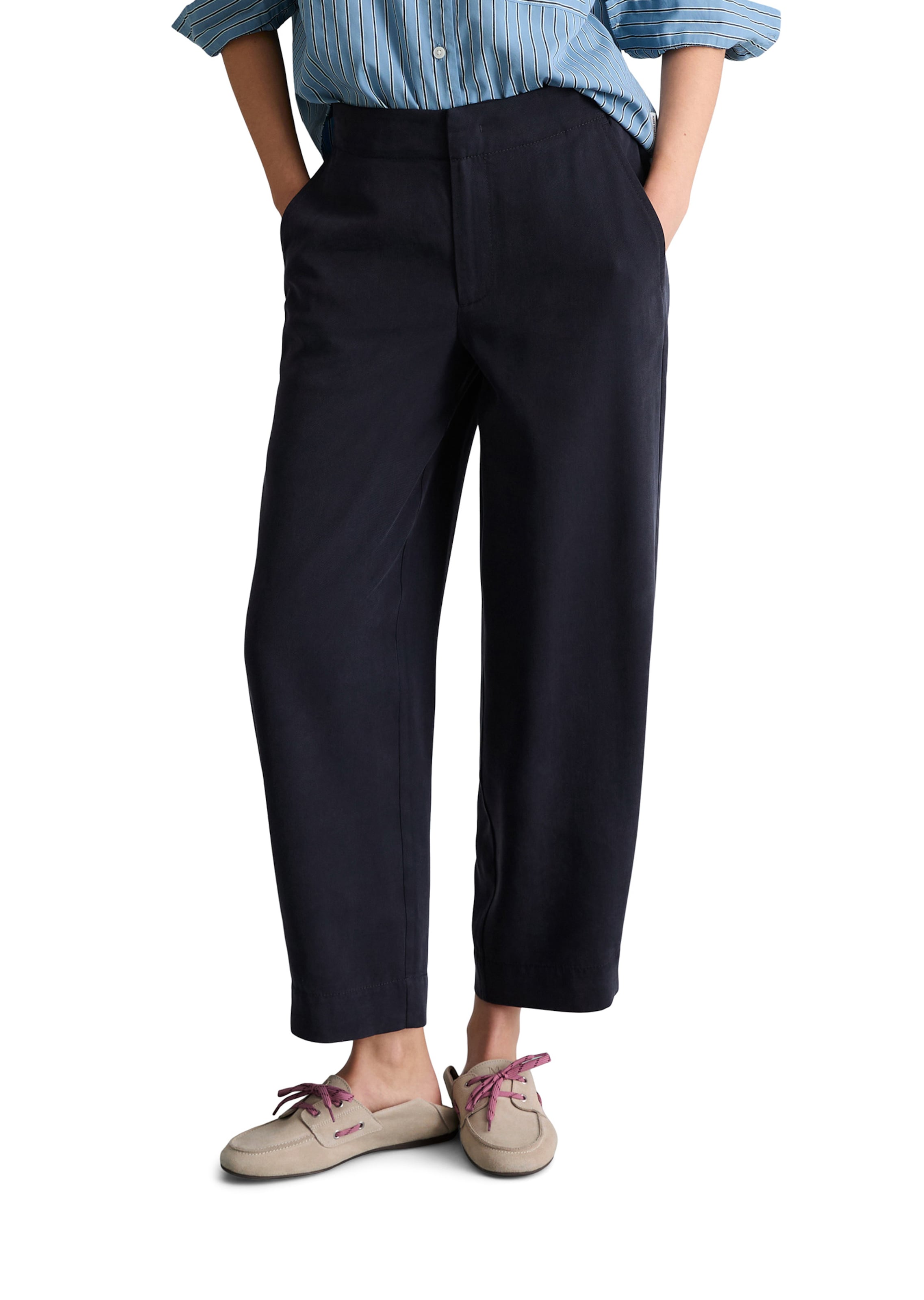 Marc O'Polo DENIM Barrel Trousers in Blue: front