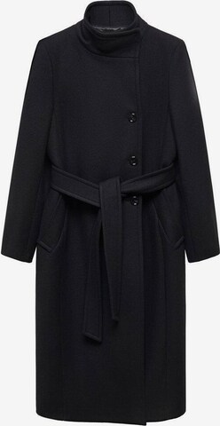 MANGO Between-Seasons Coat 'Sirenita' in Black: front