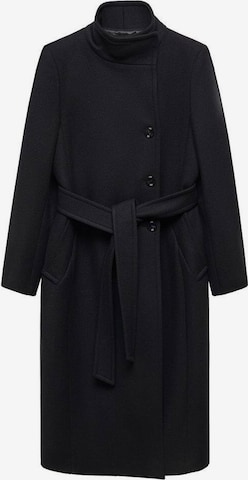 MANGO Between-Seasons Coat 'Sirenita' in Black: front