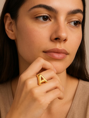 Luxenter Ring 'Alphabet A' i guld